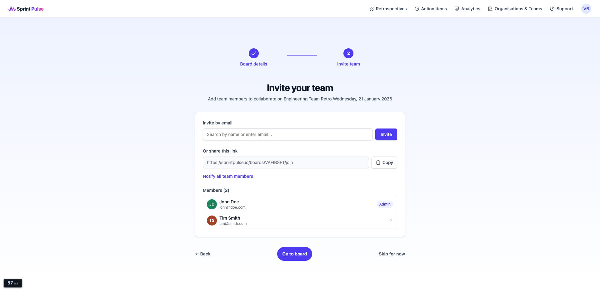 Invite your team